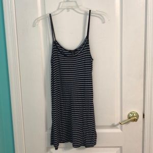 stripped blue and white dress